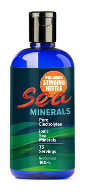 Bottle of Ionic Sea Minerals with Stinging Nettle